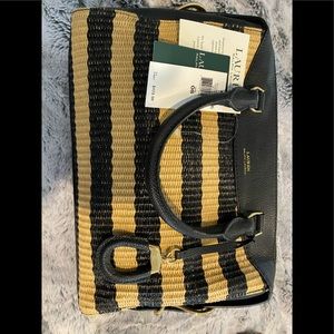Ralph Lauren luxury line straw bag